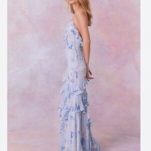 LoveShackFancy Rialto Dress in Blue Fragrance Print